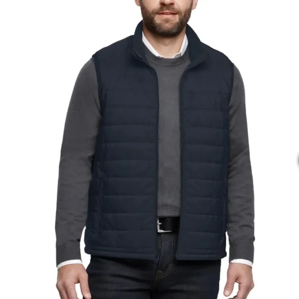 Men's Black Quilted Vest Banana Republic